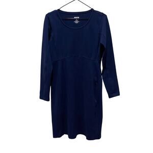Deluth Trading Company Women's Navy Blue Wearwithall Ponte Knit Dress Size XS